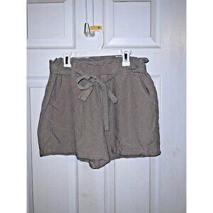 THREAD AND SUPPLY Sage Paper Bag Shorts Elastic Waist Pockets Lyocell Sz M